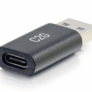 CABLES TO GO Adapter - USB 3.0 A Male - USB-C Female - Small form factor for portability; Plug and Playno driver required; Up to 5Gbps data transfer and 900mA of power Connector 1: (1) USB 3.0 A Male Connector 2: (1) USB-C Female