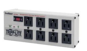 Eaton Tripp Lite Series Isobar 8-Outlet Surge Protector, 12 ft. Cord with Right-Angle Plug, 3840 Joules, Diagnostic LEDs, Metal Housing