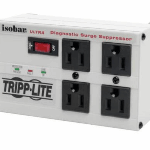 Eaton Tripp Lite Series Isobar 4-Outlet Surge Protector, 6 ft. Cord with Right-Angle Plug, 3330 Joules, Diagnostic LEDs, Metal Housing