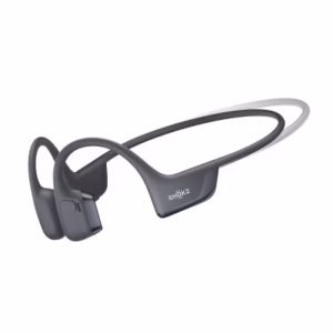 Shokz OpenRun Pro 2 Mini, Black, 10th Generation Bone Conduction Open-Ear Stereo Sport Headphones, 12 Hour Battery Life + Quick Charge, IP55 Water Resistant. Charged via USB-C charging cable.